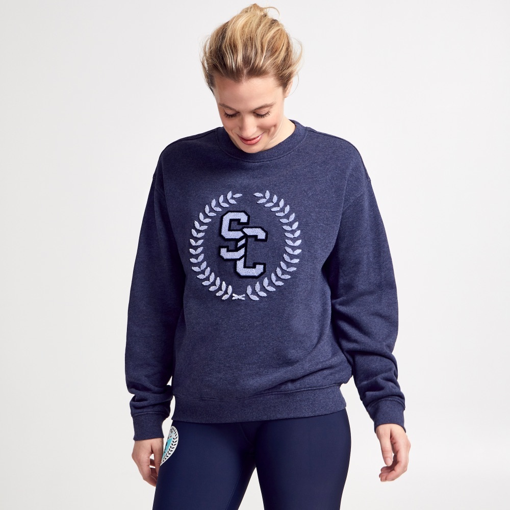 soulcycle | university crewneck sweatshirt blue collegiate l